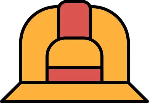 A engineer hat with a stripe Stock Illustration
