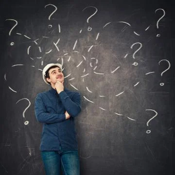 Engineer having questions Stock Photos