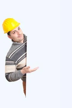 Engineer with a helmet on his head 写真素材