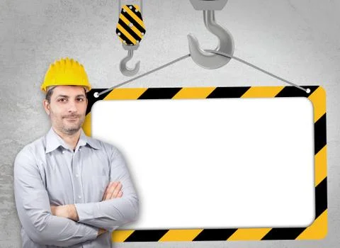 Engineer with a helmet on his head 写真素材