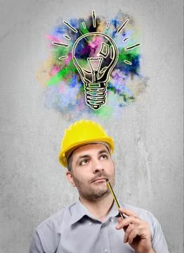 Engineer with a helmet on his head 写真素材