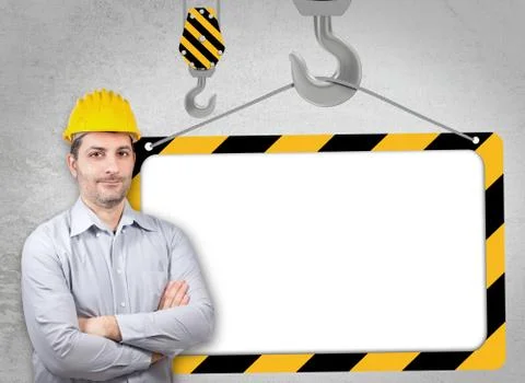 Engineer with a helmet on his head 写真素材