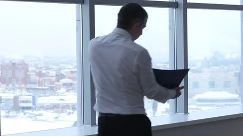 Engineer Hurries to the Meeting Stock Footage 95168115