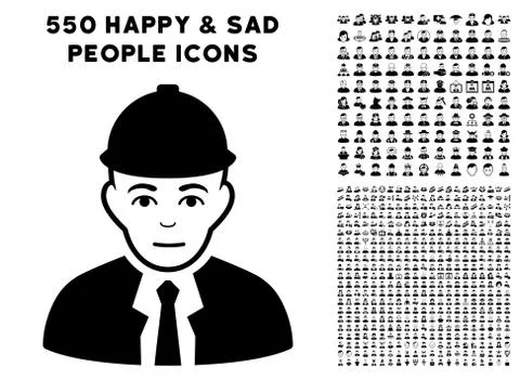 Engineer Icon with Bonus Stock Illustration