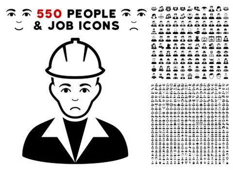 Engineer Icon with Bonus Illustrazione stock