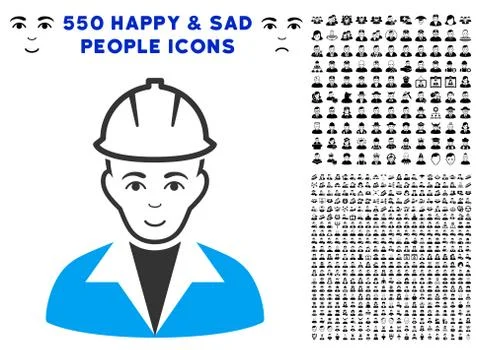 Engineer Icon with Bonus Stock Illustration