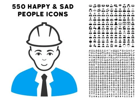 Engineer Icon with Bonus Stock Illustration