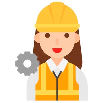 Engineer icon, profession and job vector illustration Stock Illustration