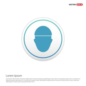 Engineer Icon - white circle button Stock Illustration