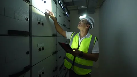 Engineer incepter panel room. Stock Footage 280732519