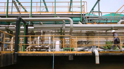 Engineer in industrial plant Stock Footage 56649575