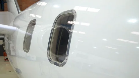 Engineer inspecting jet engine Stock Footage 127440738