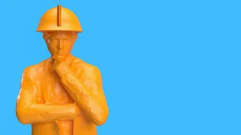 The Engineer for labour day or industry concept 3d rendering. Illustrazione stock