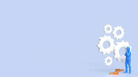 The Engineer for labour day or industry concept 3d rendering. Stock Illustration