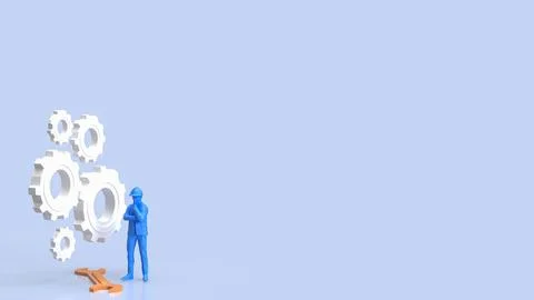 The Engineer for labour day or industry concept 3d rendering. Stock Photos