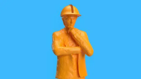 The Engineer for labour day or industry concept 3d rendering. Stock Photos