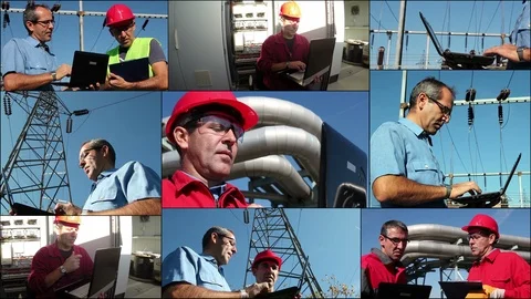 Engineer With Laptop Computer Stock Footage 85749257