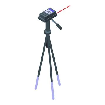 Engineer laser tool icon isometric vector. Worker team Stock Illustration