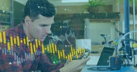 Engineer lifting gear and probing teeth initiating inspection and comparing Stock Footage 312017547