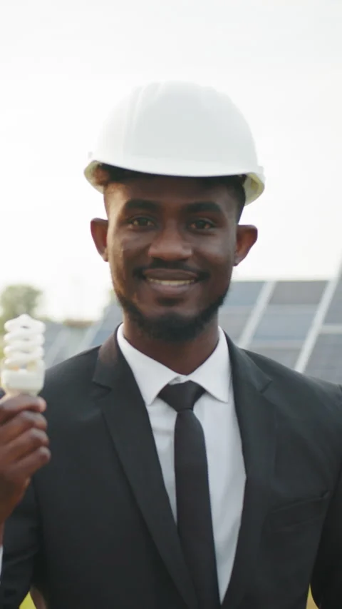 Engineer with Lightbulb Stock Footage 317427941