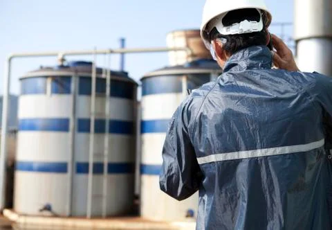 Engineer on location site Stock Photos