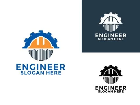 Engineer Logo Design Vector, Engineering and Construction Building Logo Ico.. Stock Illustration