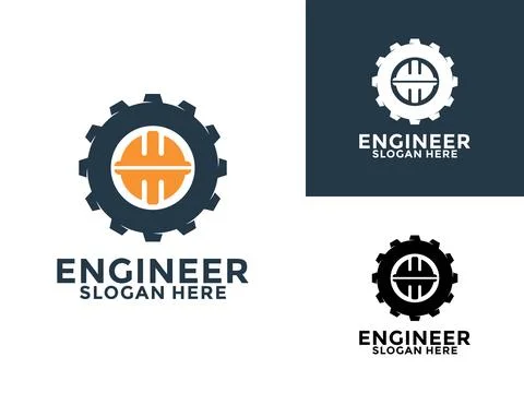 Engineer Logo Design Vector, Engineering and Construction Building Logo Ico.. Stock Illustration
