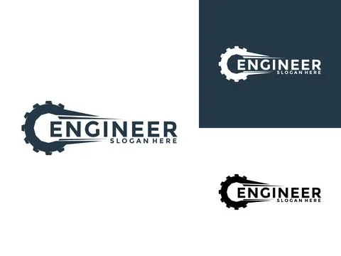 Engineer Logo Design Vector, Engineering and Construction Building Logo Ico.. Stock Illustration
