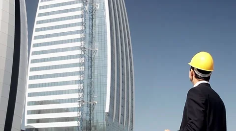 Engineer Looking at His Project Industrial Concept Stock Footage 43190644