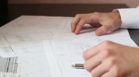 Engineer Looking For Technical Documents 5 Stock Footage 41506564