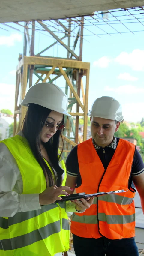 Engineer looks at smartphone and analyzes technical information Stock Footage 317625109