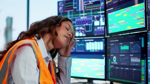 Engineer Looks Tired And Stressed Stock Footage 336796606