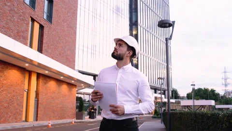 Engineer makes notes on a sheet of paper Stock Footage 140289526