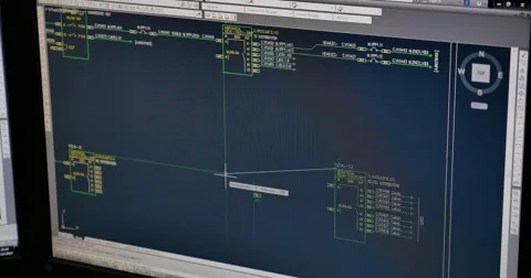 An engineer making a construction plan in a construction program Stock Footage 45439382