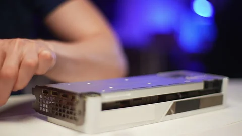Engineer male working in electronic workshop or hardware computer service Stock Footage 273131250