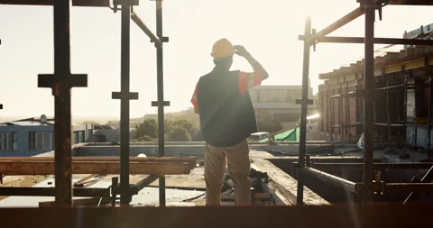 Engineer, man and fist pump with hardhat for construction, good news and Stock Footage 336780352