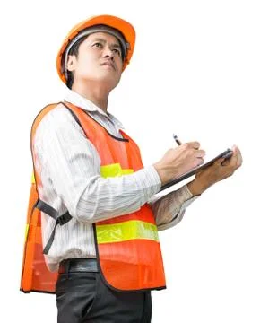 Engineer man isolated Foto stock