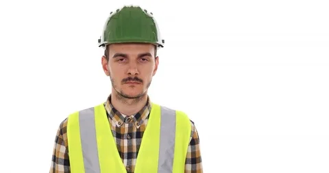 Engineer Man Showing Money Usd Bills Construction Cost Concept High Price Level Stock Footage 80078489