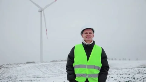 Engineer man in uniform and security hel... | Stock Video | Pond5