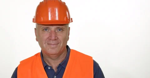 Engineer Man Worker Specialist Friendly Looking Ahead Listen Carefully Smiling Stock-Footage 53892518