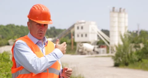 Engineer Media Information Technical Answers Construction Materials Industry Stock Footage 50936379