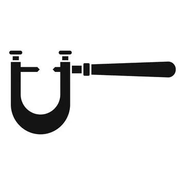 Engineer micrometer icon simple vector. Vernier caliper Stock Illustration