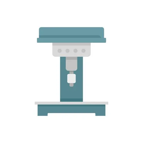 Engineer milling machine icon flat isolated vector Stock Illustration