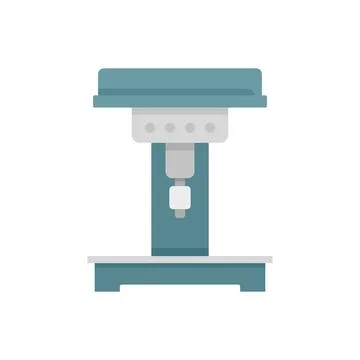 Engineer milling machine icon flat isolated Stock Illustration
