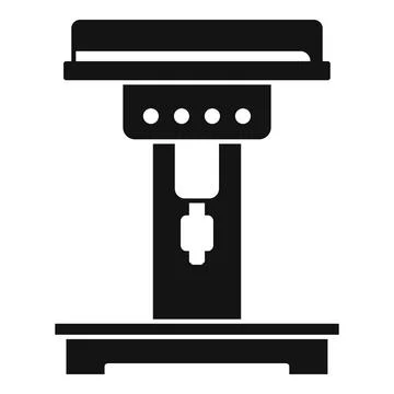 Engineer milling machine icon, simple style Stock Illustration