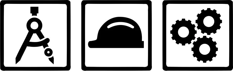 Engineer Objects Circle Helmet Stock Illustration