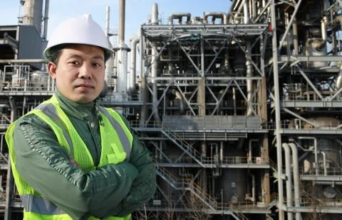 Engineer oil refinery Foto stock