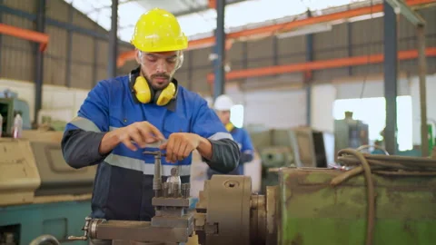 Engineer operate the machine Stock Footage 184515134