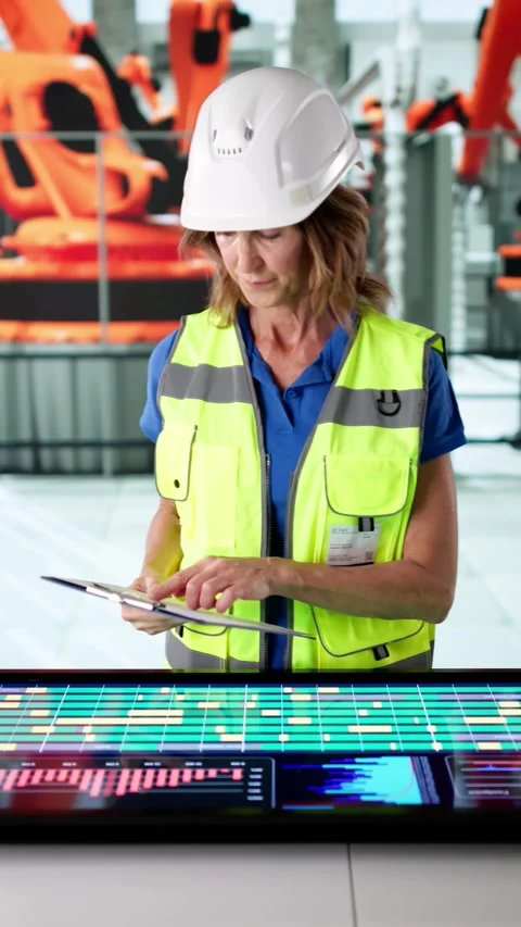 Engineer Operator Using Scada System Stock Footage 308749886