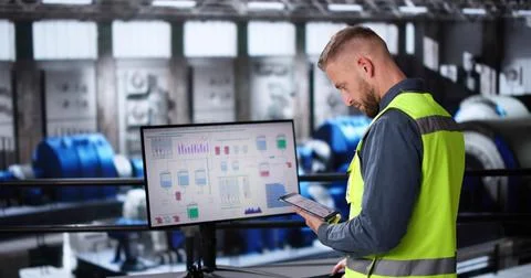 Engineer Operator Using Scada System 写真素材